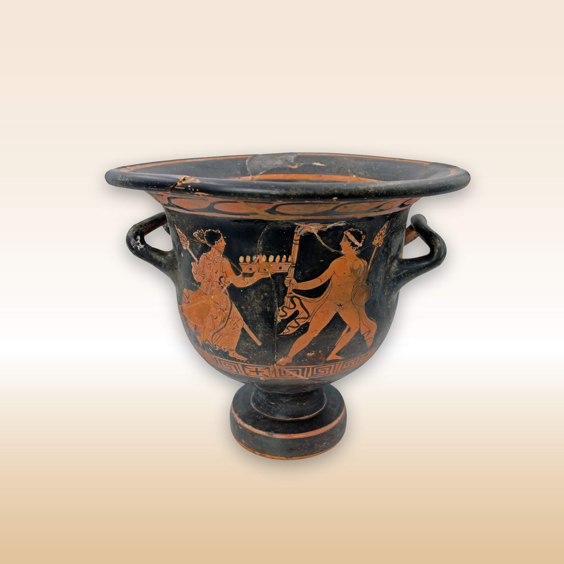 CRATERE A FIGURE ROSSE