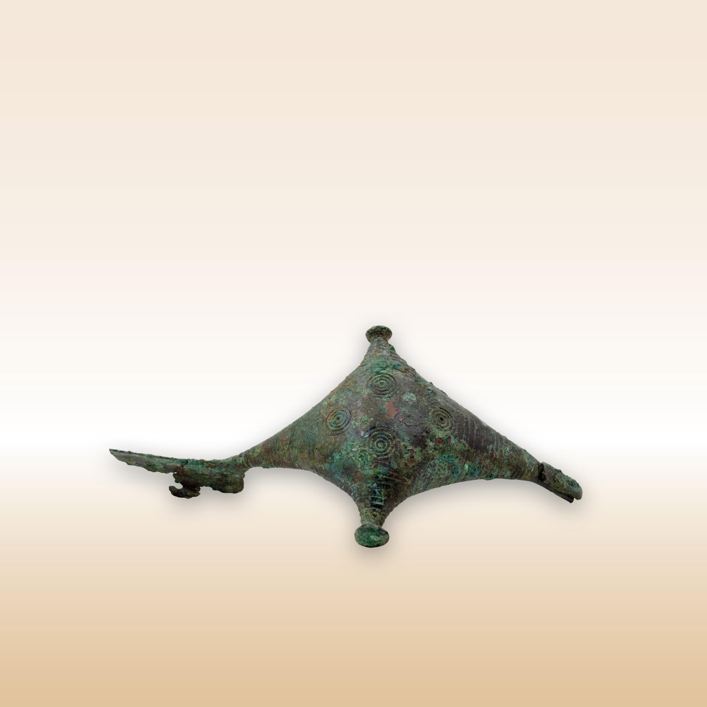 FIBULA A NAVICELLA IN BRONZO