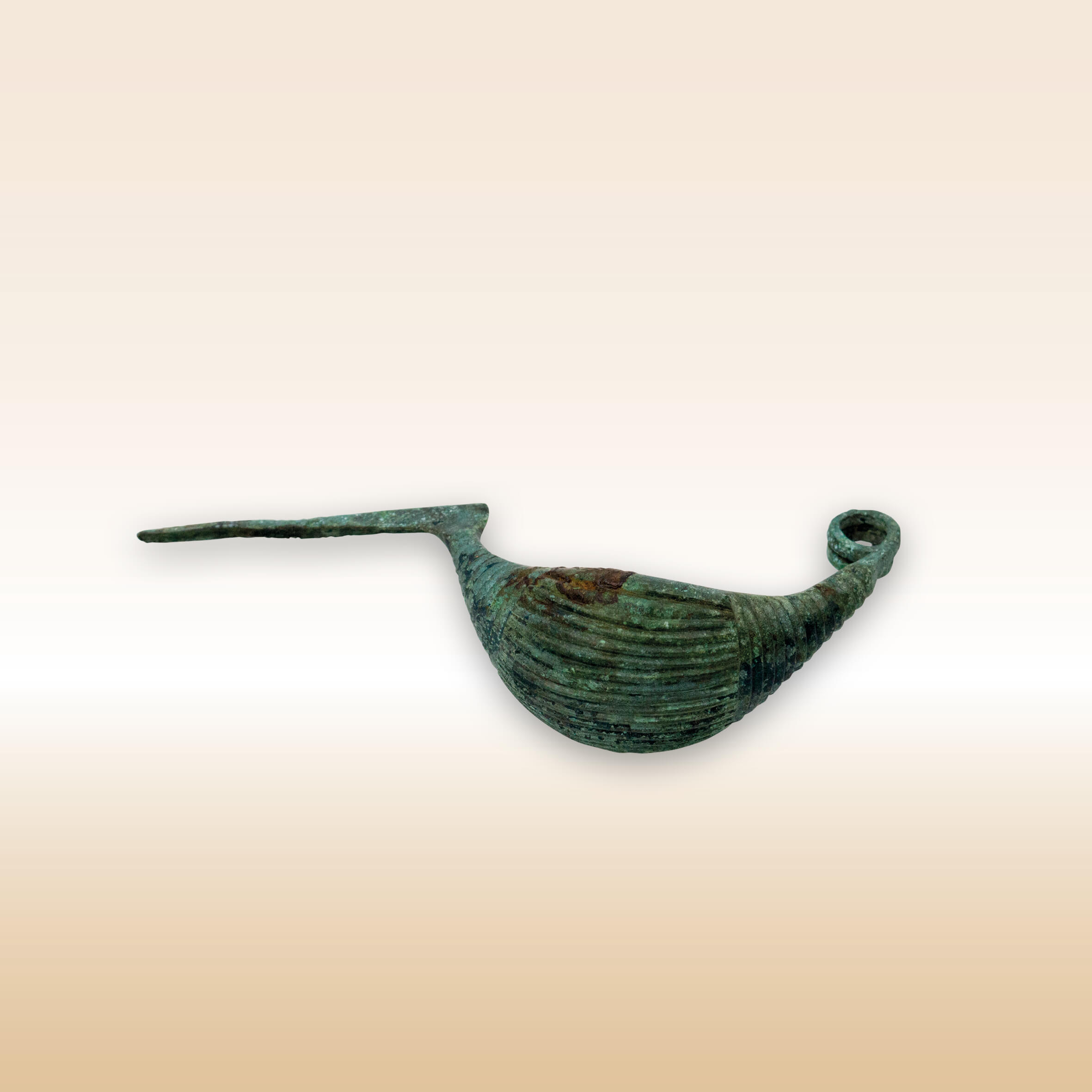 FIBULA A NAVICELLA IN BRONZO